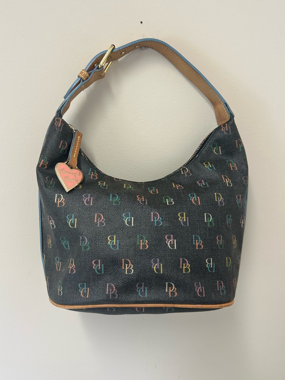 Dooney & Bourke Multicolor Logo Mini Hobo Bag